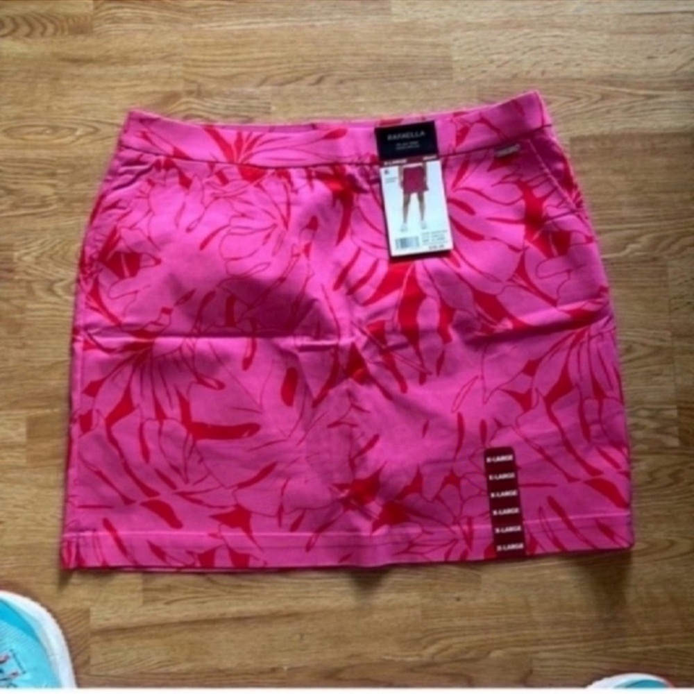 Rafaella Pink and Red Mini Skirt